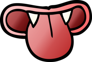 cartoon doodle vampire mouth png