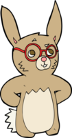 Cartoon-Kaninchen mit Brille png