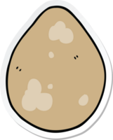 sticker of a cartoon egg png