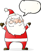 glad santa tecknad serie med Tal bubbla png