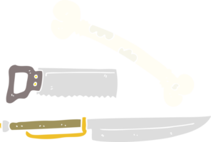 flat color illustration of knife png