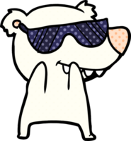 cartoon bear wearing sunglasses png