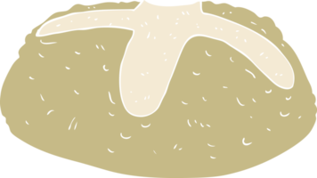 flat color illustration of loaf of bread png