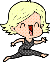 cartoon happy woman png