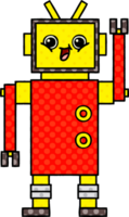 comic book style cartoon of a robot png