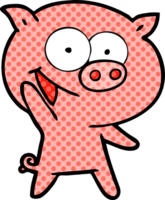 dibujos animados de cerdo alegre png