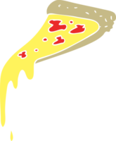 flat color illustration of pizza slice png