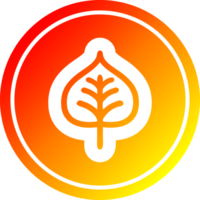 natürlich Blatt kreisförmig Symbol mit warm Gradient Fertig png