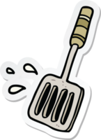 autocollant d'une spatule de cuisine de dessin animé png