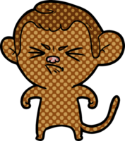 singe agacé de dessin animé png