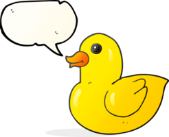 mano dibujado habla burbuja dibujos animados caucho Pato png