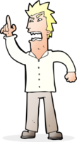 cartoon angry man making point png