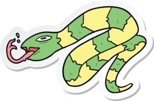 sticker of a cartoon hissing snake png