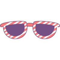 Striped party glasses png