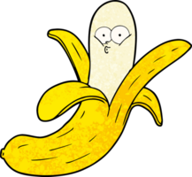 plátano de dibujos animados con cara png