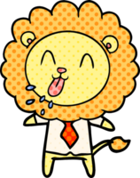 León feliz de dibujos animados png