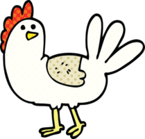 comic book style cartoon chicken png