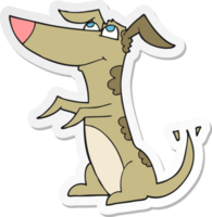 sticker of a cartoon dog png