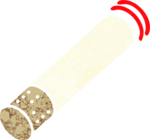 retro illustration style cartoon of a cigarette png