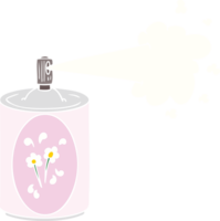 flat color style cartoon aerosol freshener spray can png