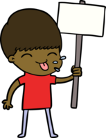 niño feliz de dibujos animados png