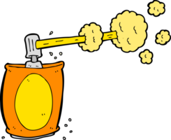 cartoon aerosol spray can png