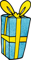 cartoon doodle wrapped gift png