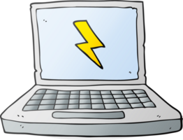 Hand gezeichnet Karikatur Laptop Computer png