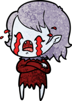 cartoon crying vampire girl png