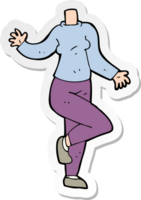 sticker of a cartoon body png