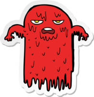 sticker of a cartoon spooky ghost png