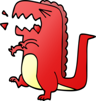 cartoon doodle roaring dinosaur png