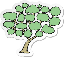 adesivo di un albero dei cartoni animati png