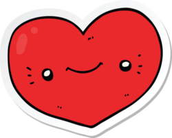 sticker of a heart cartoon character png