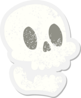 spookachtig halloween schedel grunge sticker png