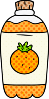 hand dragen tecknad serie klotter av orange pop- png
