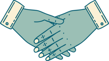 iconic tattoo style image of a pair of hands png