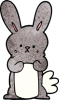 lapin de dessin animé doodle lapin png