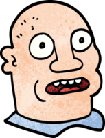 cartoon doodle of a mans head png