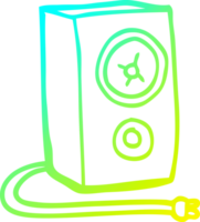 cold gradient line drawing of a cartoon speaker png