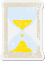 hourglass running sand grunge sticker png