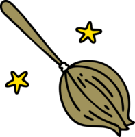 cartoon of a magic broomstick sweeping png