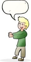 cartoon happy man with speech bubble png