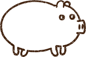 Schwein Kohlezeichnung png