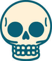 iconic tattoo style image of a skull png