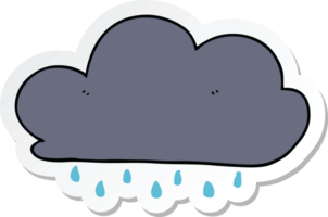 sticker of a cartoon rain cloud png