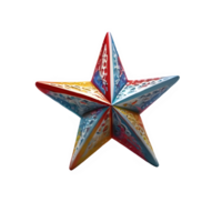 3d estrella diferente color forma, algunos neón color png