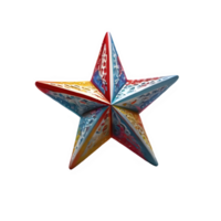 3d star Different Color Shape,Some Neon Colour png