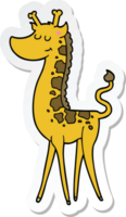 sticker of a cartoon giraffe png