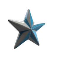 3d Estrela diferente cor forma, alguns néon cor png